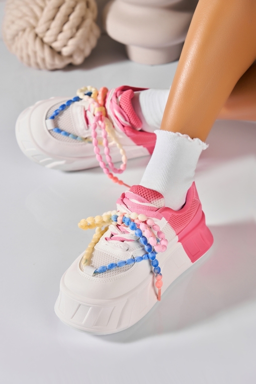 Dámské sneakersy Eko kůže Fuchsiová Elvia - Img 3