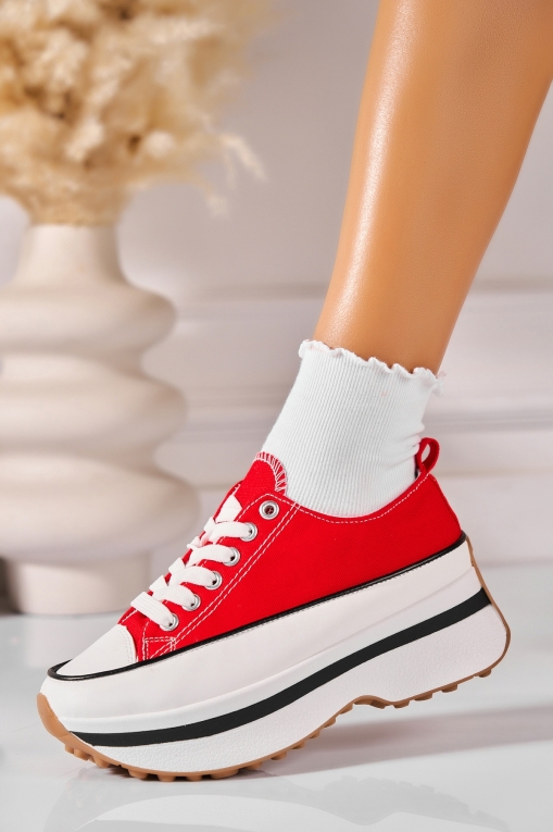Dámské sneakersy Textil Červená Joline - Img 3