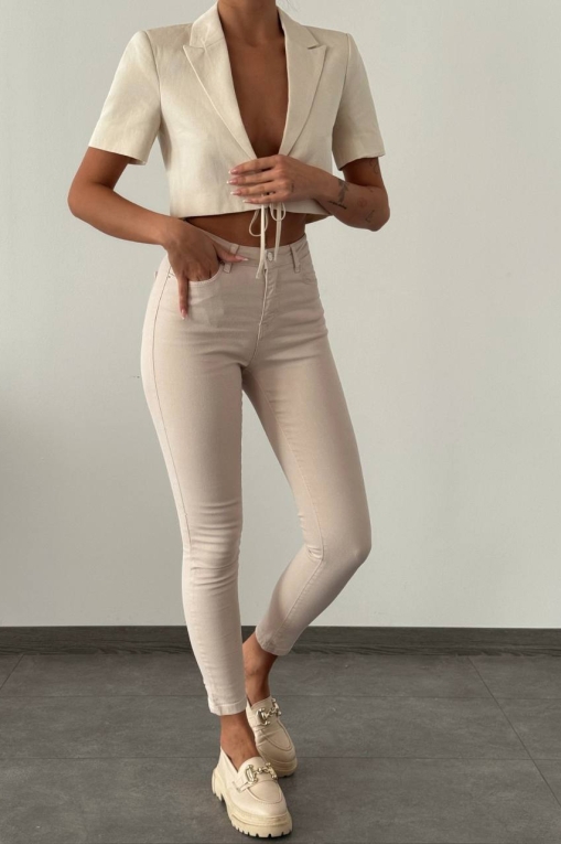 Džíny Slim Fit Béžová Makenzie - Img 10