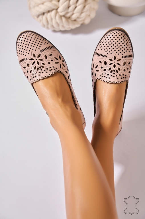 Dámské baleríny Přírodní kůže Tělová Giulia - Img 3