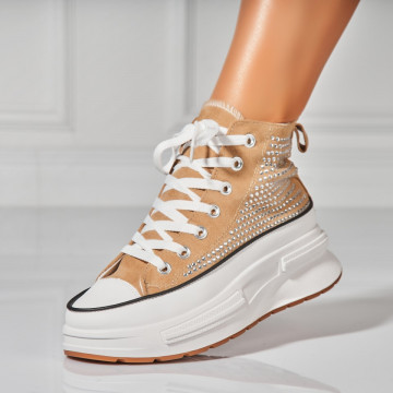 Dámské sneakersy Eko semiš Kaki/japonský persimon Anay