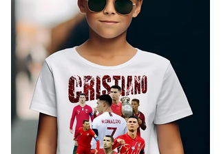 Tricouri Personalizate pentru Copii cu Fotbaliști - Ronaldo, Messi, Mbappe, Neymar, Vinicius Junior