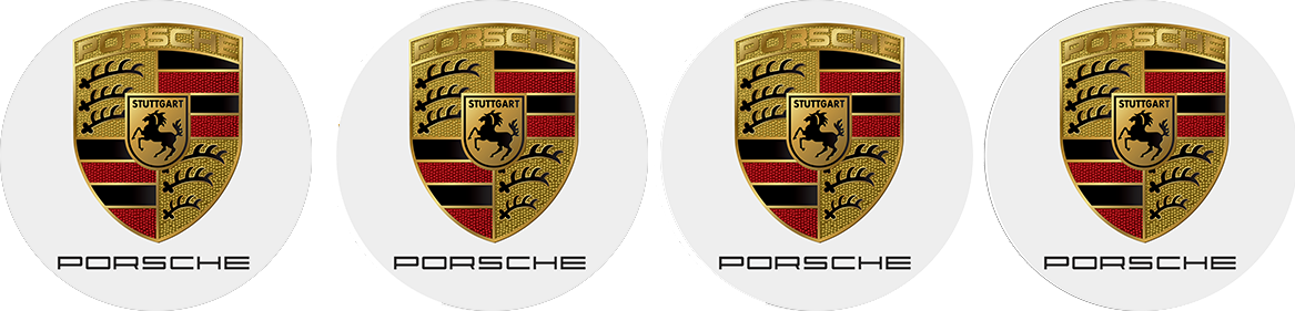 Set covorase presuri PORSCHE CAYENNE II | 92A/958 din 2018-2022, auto, din cauciuc thermoplastic, 4 Stickere auto cu PORSCHE