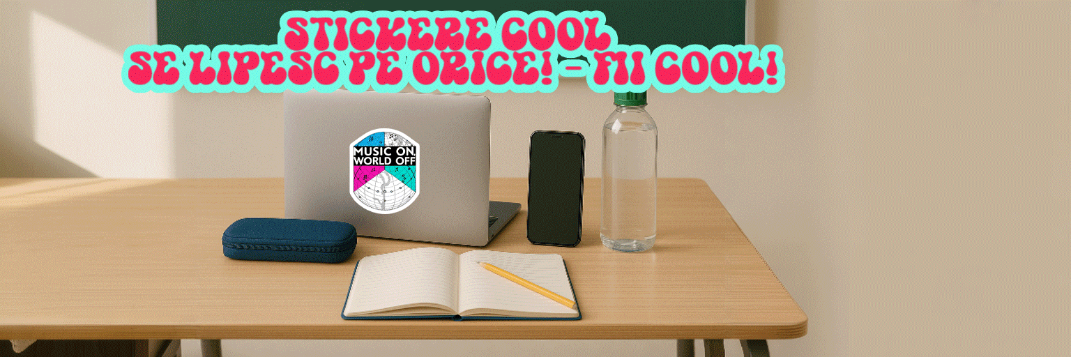 Sticker Masti Teatru Alb Negru Abstract, Autoadeziv, Cri-Flo, Marime 6 cm