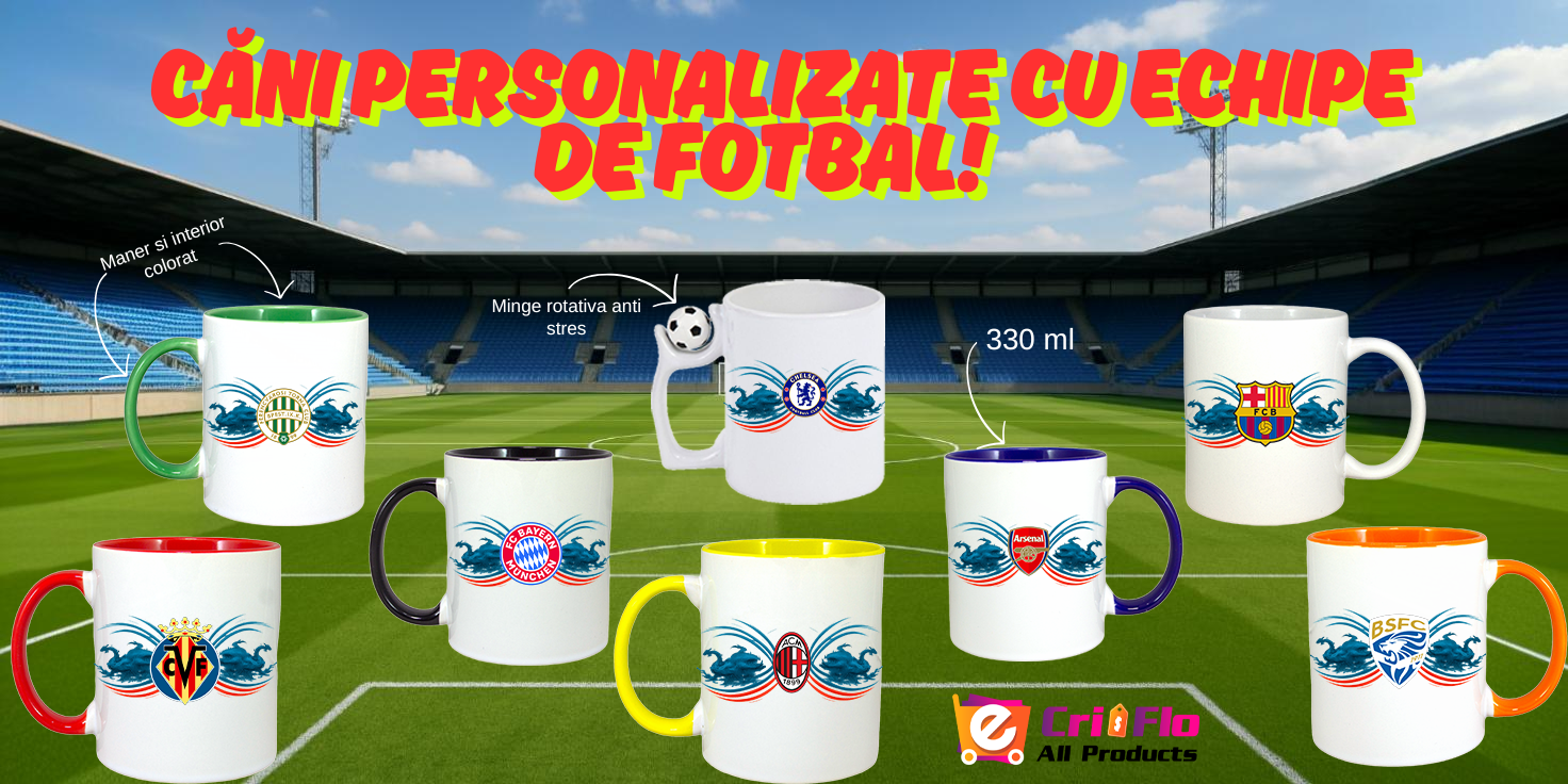 SUPER CANI PERSONALIZATE CU ECHIPE DE FOTBAL FIFA 2025 IDEALE PENTRU TOATE VARSTELE, CADOURI PERFECTE PENTRU FANATICI AL SPORTULUI