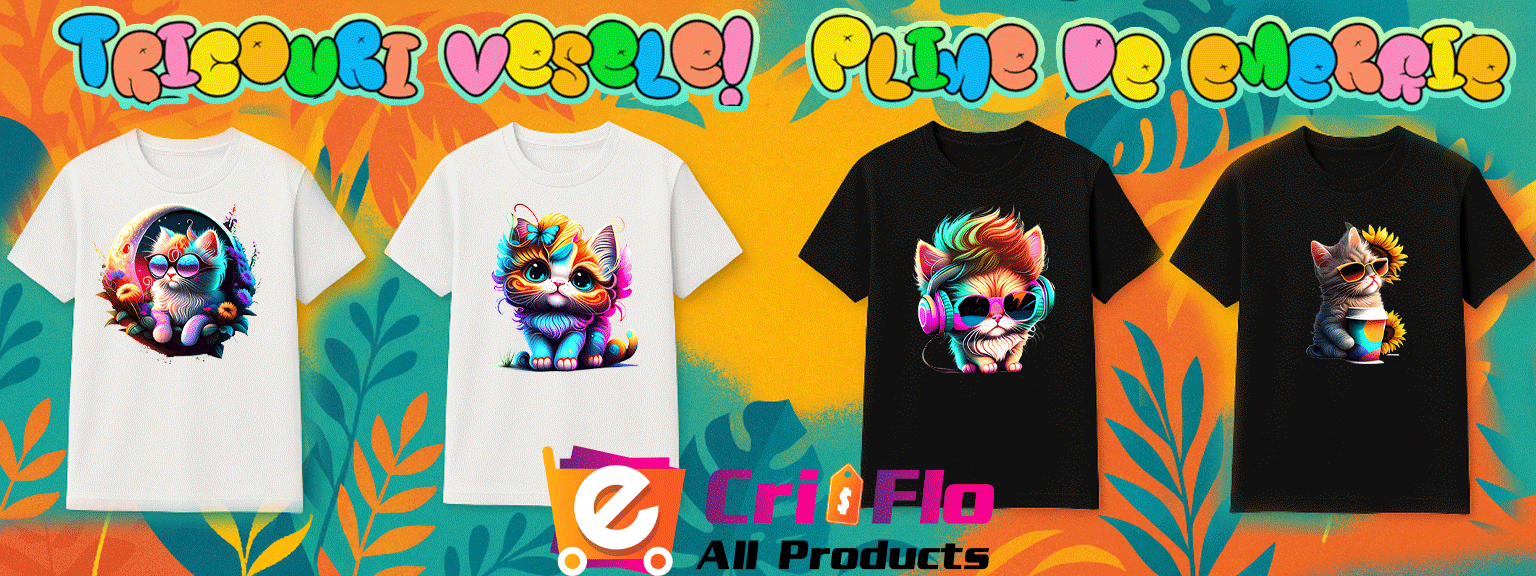 Tricou Chip psihedelic colorat cu flori si cercuri Copii | Dama | Barbat
