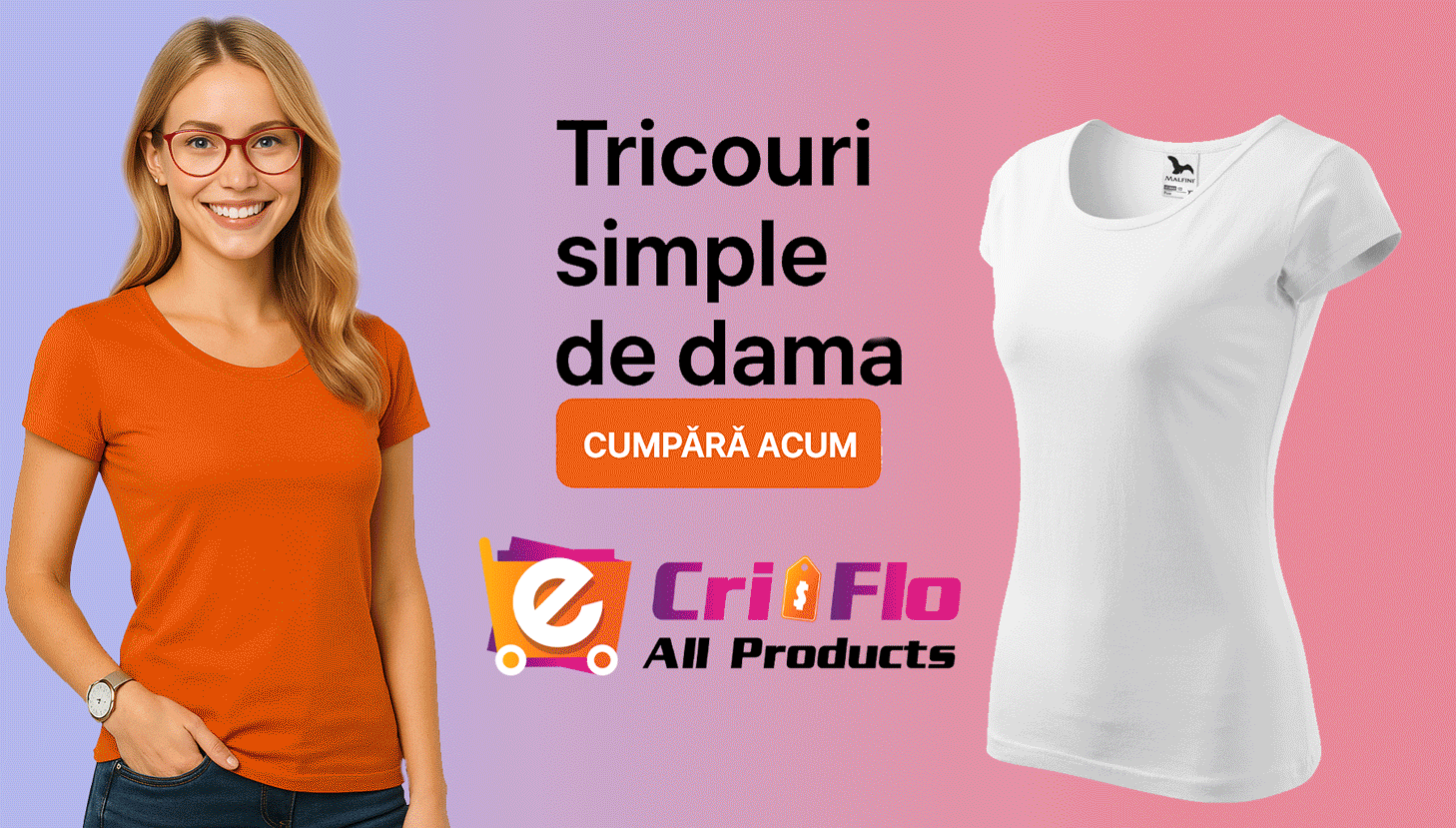 Set 3 tricouri Dama Bumbac Simplu Casual Elegant lejer, tricou decoltat femeie, Cri-Flo