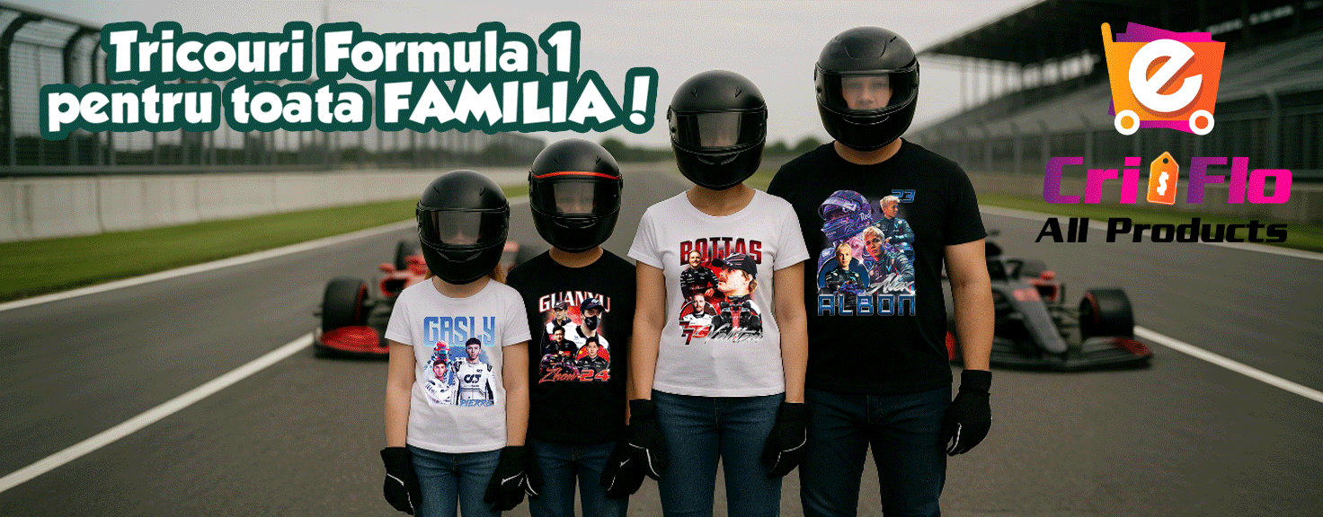 Tricou Max Verstappen Colaj Echipa Red Bull Formula 1, Dama, 100% Bumbac, Cri-Flo, Culoare Negru, Marime XS