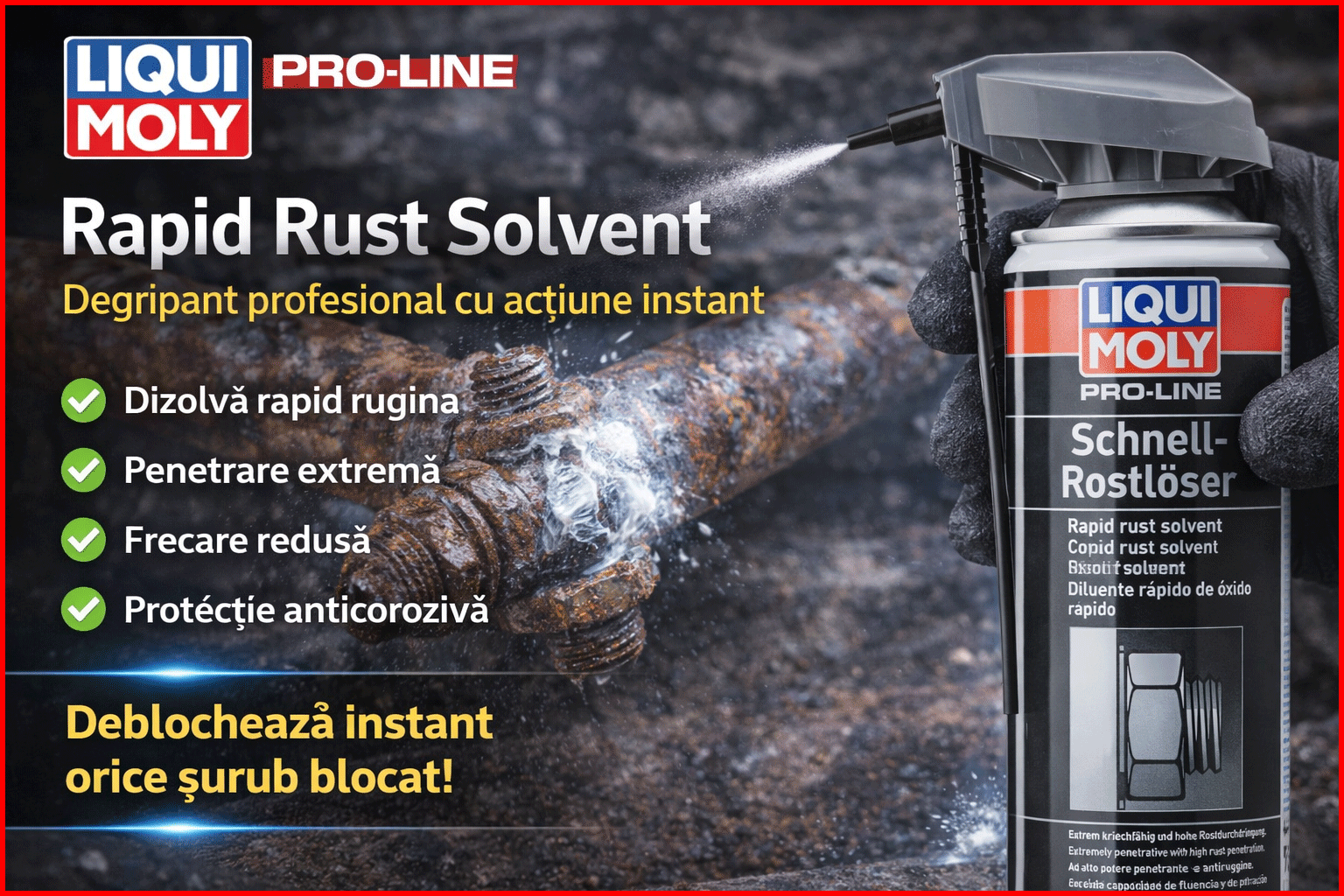 Spray Degripant Profesional LIQUI MOLY Pro-Line Rapid Rust Solvent ...