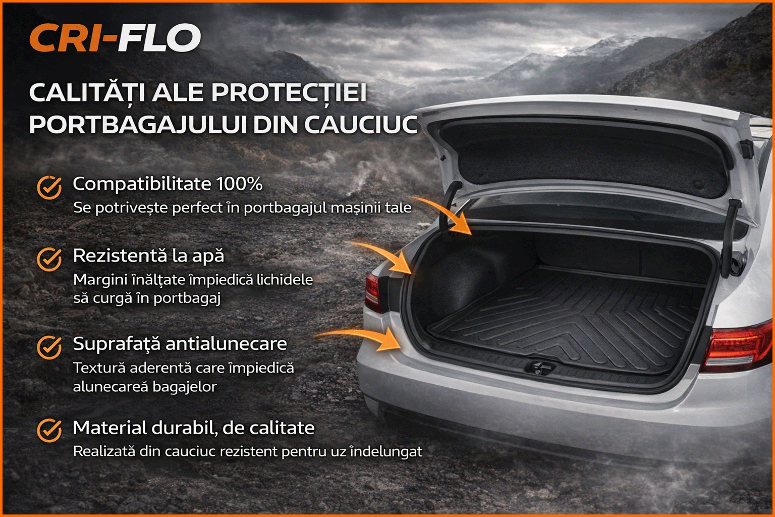 Tavita Portbagaj FIAT 500 X din 2014, Protectie Portbagaj Auto, Compatibil cu FIAT