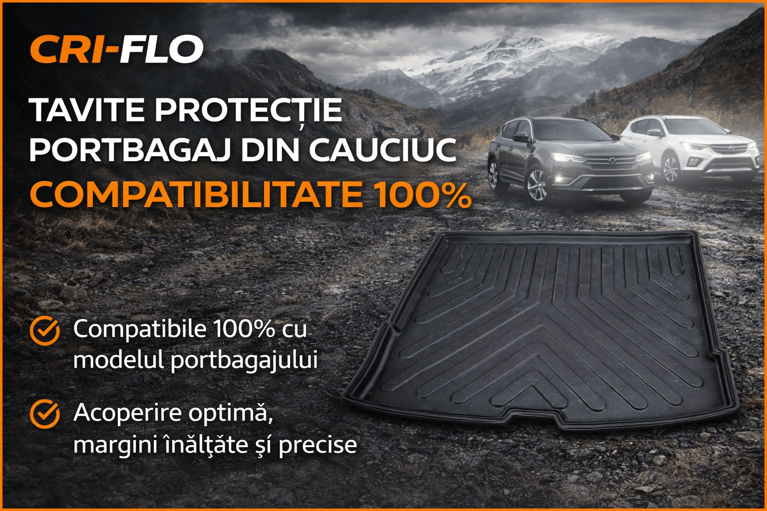 Tavita Portbagaj FIAT 500 X din 2014, Protectie Portbagaj Auto, Compatibil cu FIAT