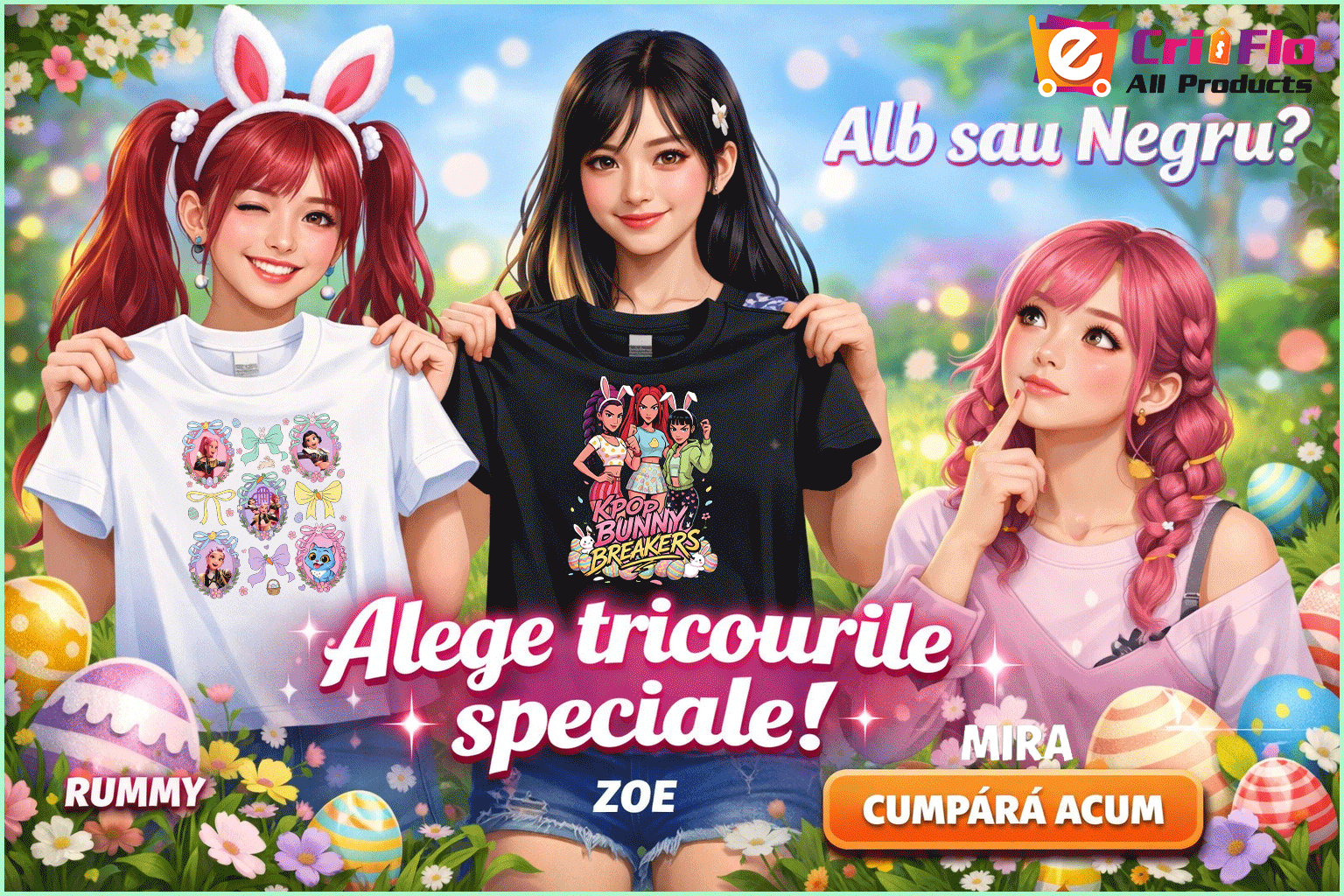 Tricou Paste Mira Kpop Demon Hunters Girl Stil Cool, din bumbac 100% Copii | Dama | Barbat