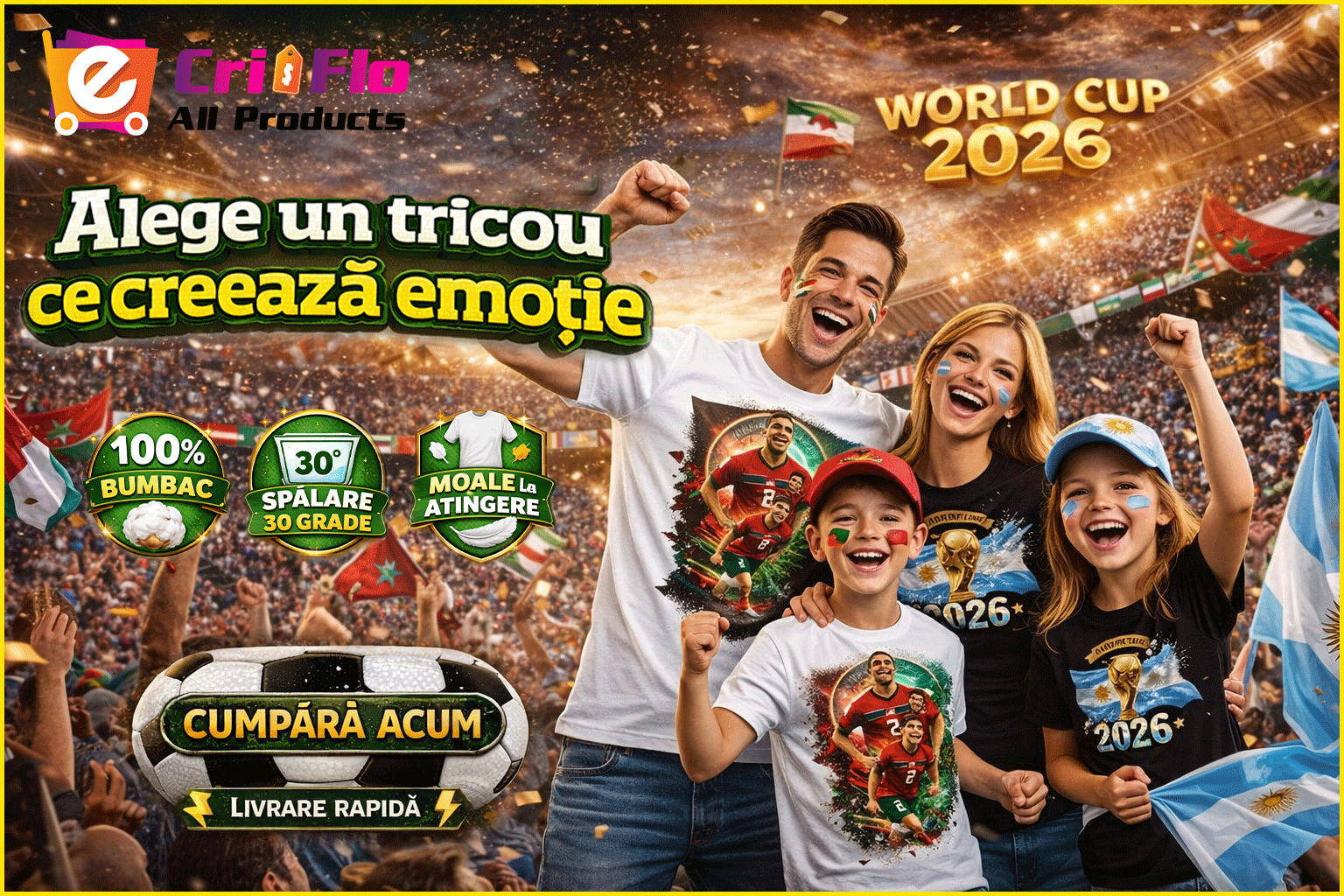 Tricou James Rodriguez Colombia World Cup Fifa 2026 V2, din bumbac 100% Copii | Dama | Barbat