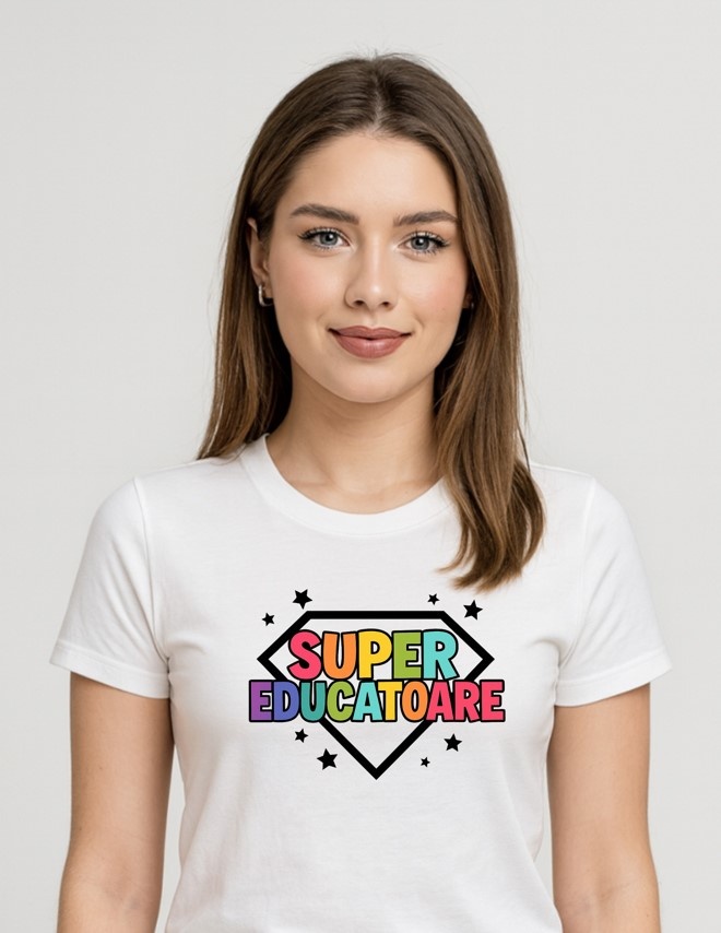 tricou dama super educatoare cadou