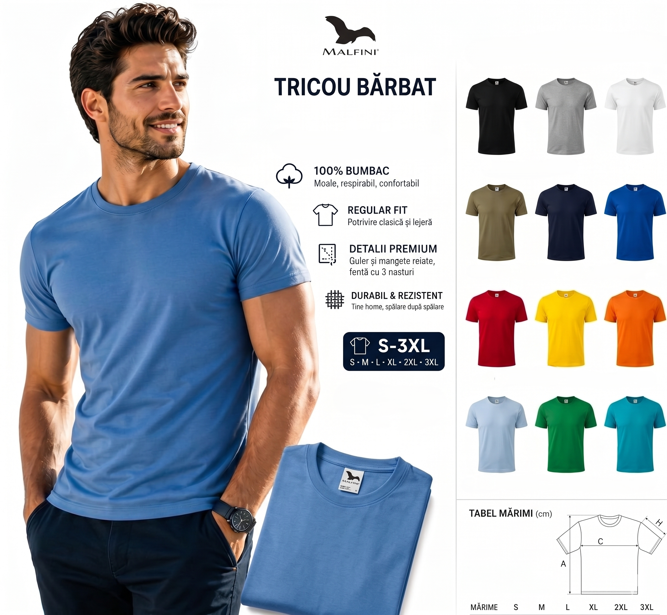 Tricouri Barbat Simple