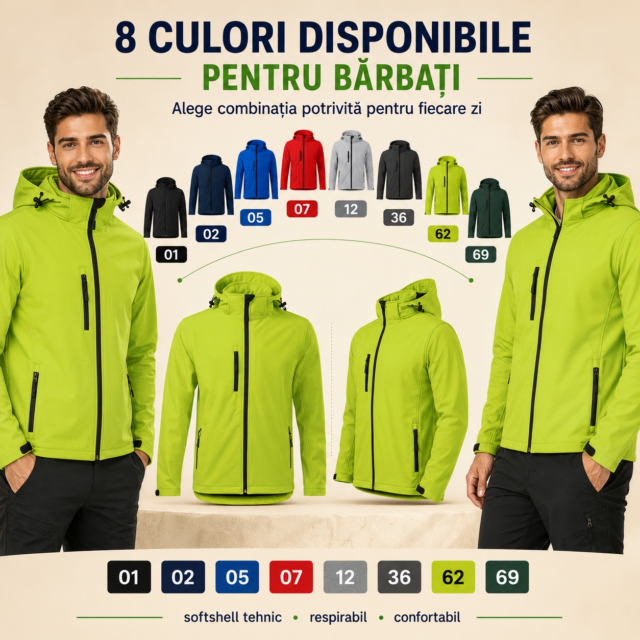 Geacă bărbați Performance 522 softshell impermeabilă și elastică