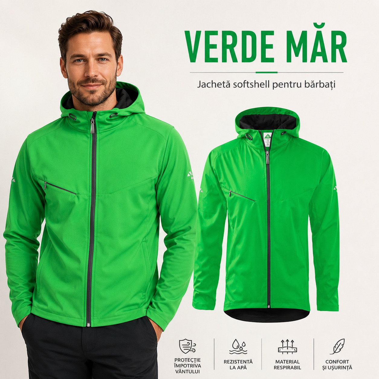Geaca barbati softshell Cool 515 impermeabila cu gluga
