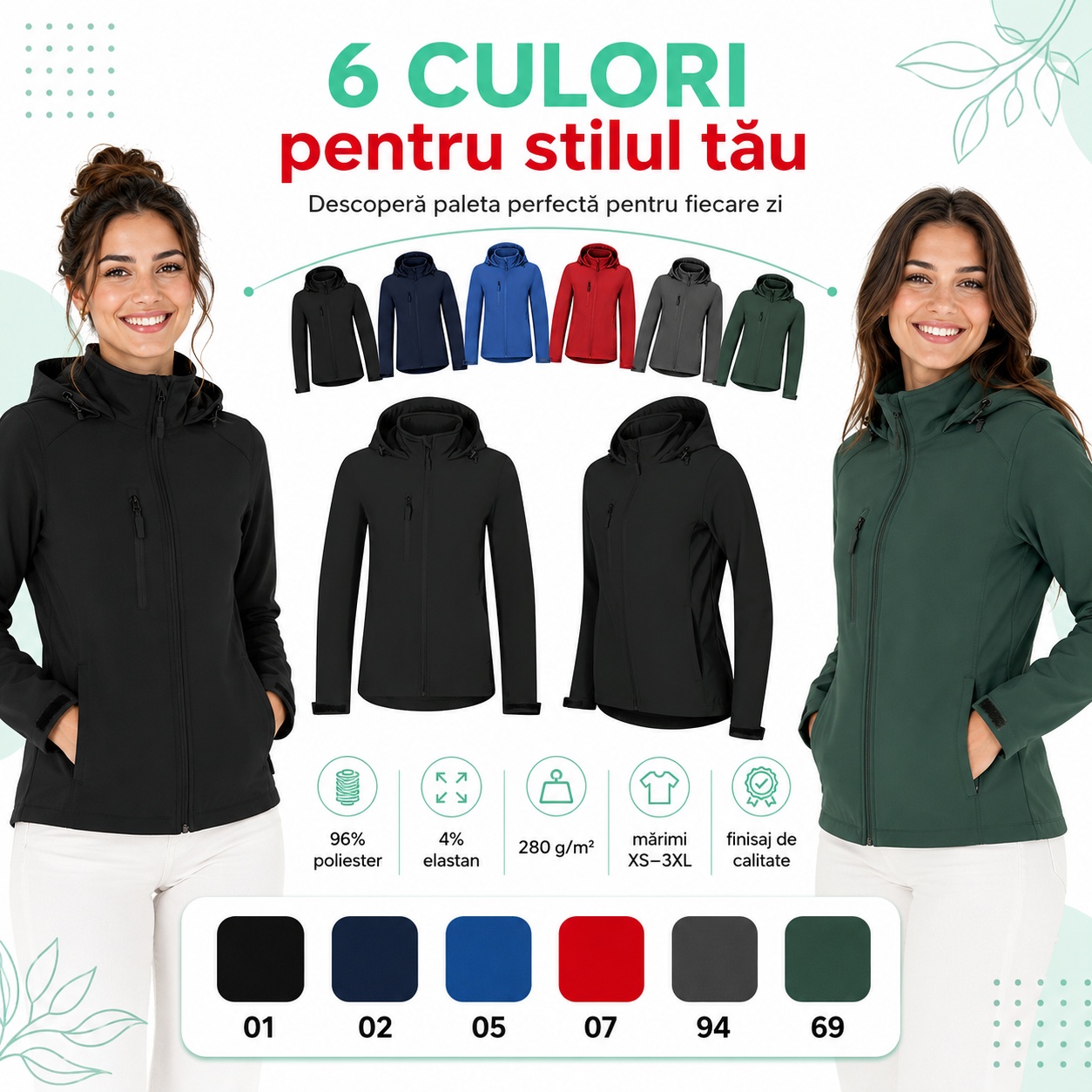Trail 549 geacă damă softshell cu glugă