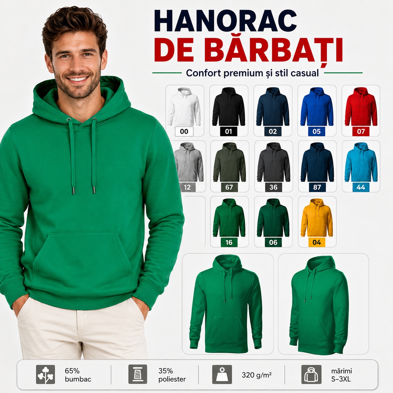 Hanorac bărbați F13 Cape Free în 13 culori Hanorac bărbați F13 Cape Free în 13 culori, prezentat pe model