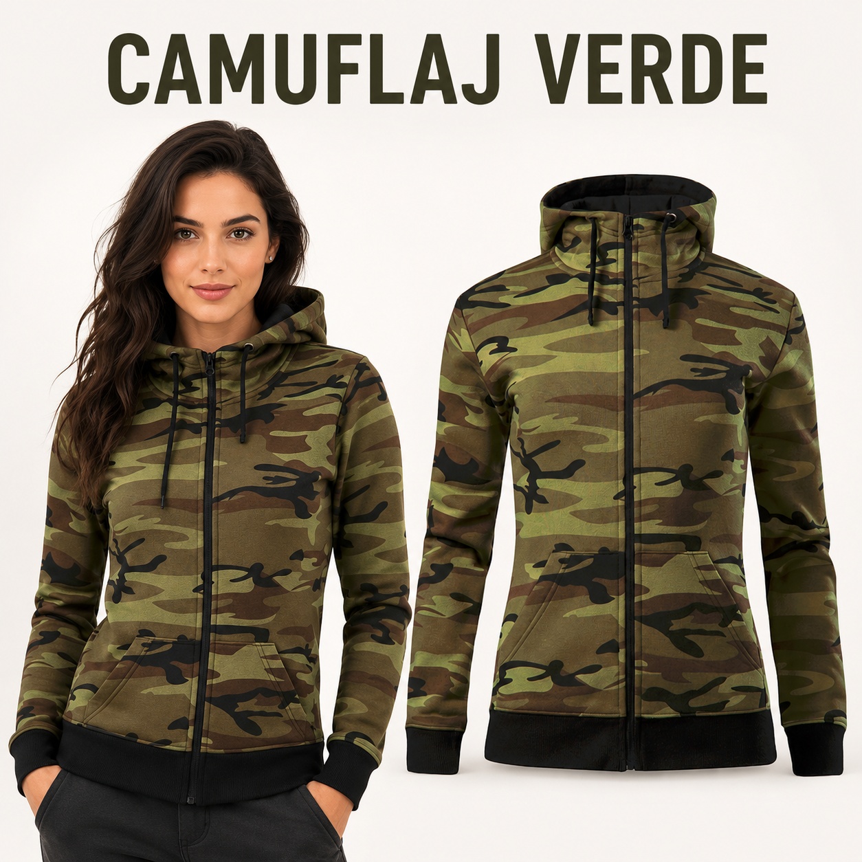 Hanorac camuflaj femei Malfini C20 material 300 g mp