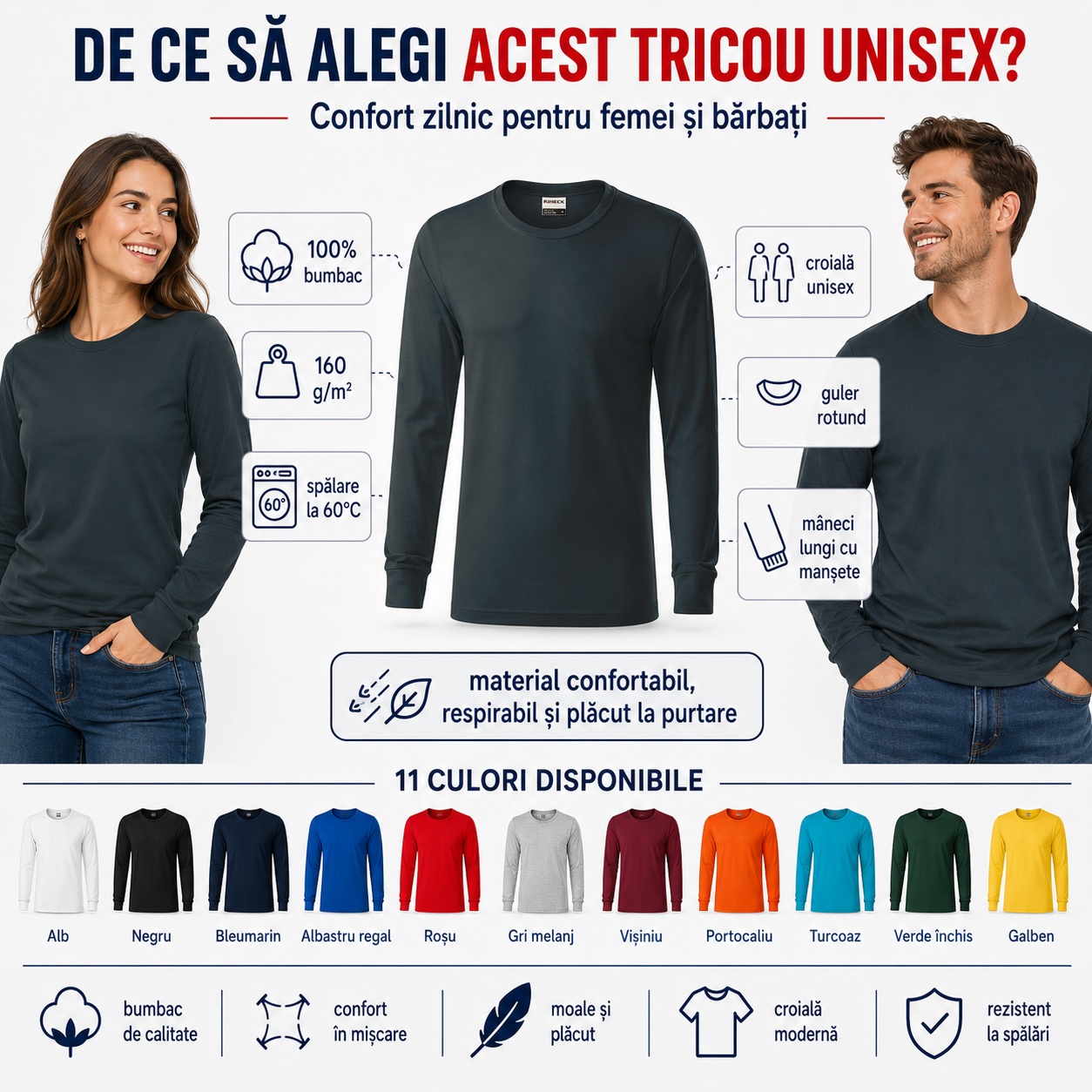 De ce să alegi tricoul Rimeck Resist LS R05 Avantajele tricoului unisex Rimeck Resist LS R05 cu mânecă lungă