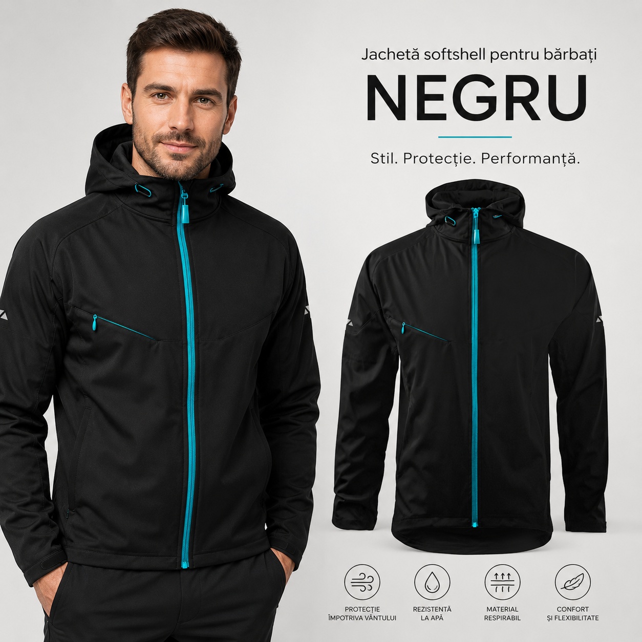 Geaca softshell barbati pentru oras si activitati outdoor