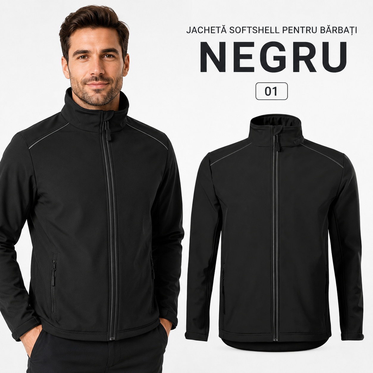 Jacheta softshell fara gluga Valley 536 detalii