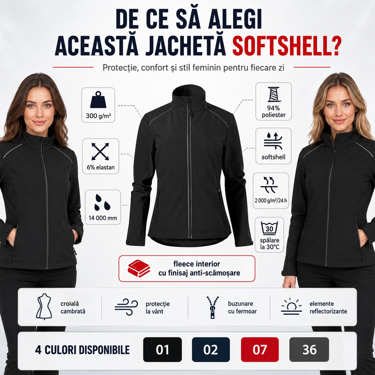 Detalii geacă softshell damă impermeabilă Valley 537