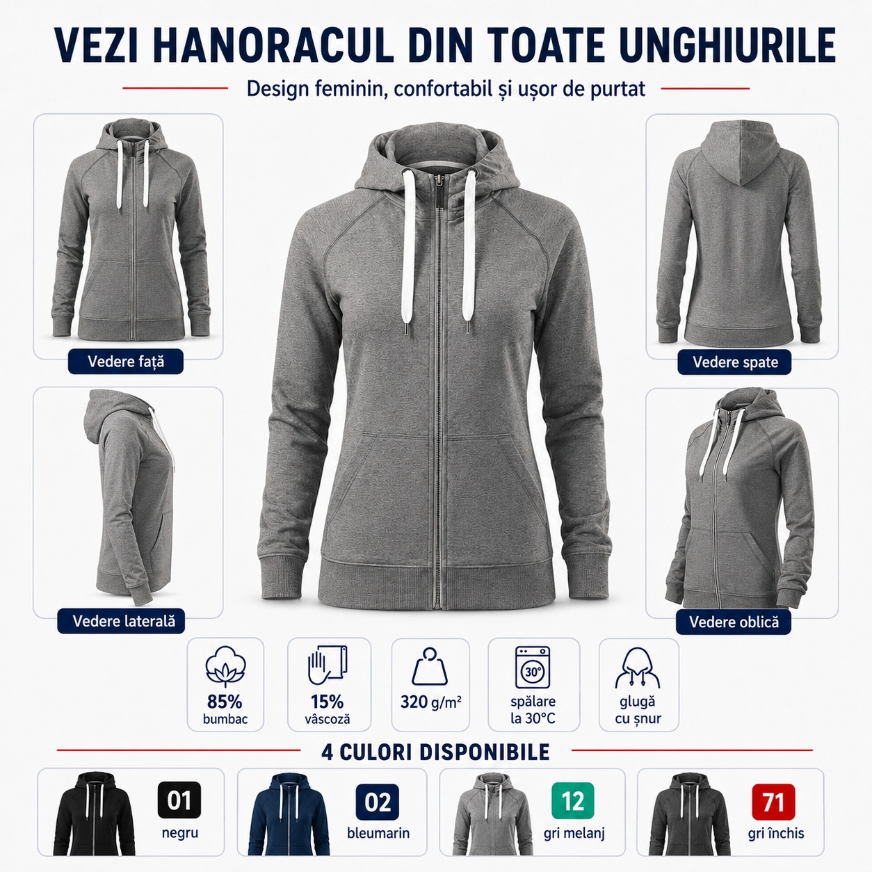 Hanorac damă Voyage Malfini vedere și caracteristici