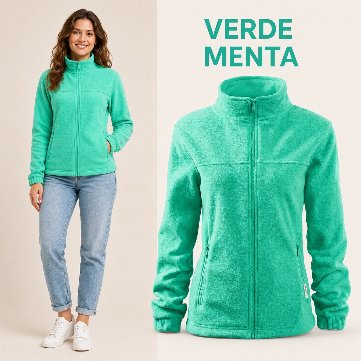 Jacheta fleece dama material 280 grame
