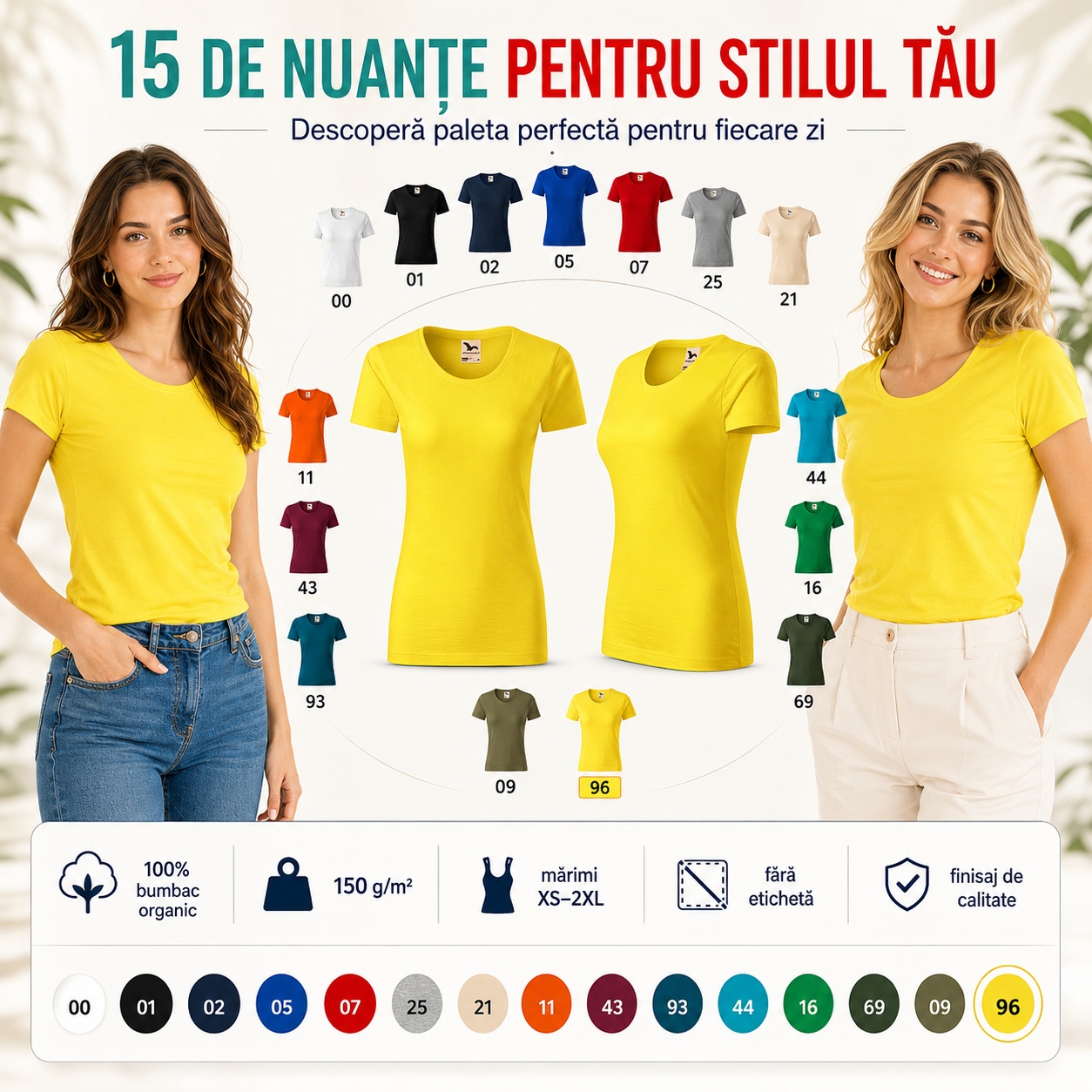 Malfini Native GOTS 174 – bumbac organic, 15 culori, finisaj de calitate Tricou damă Malfini Native GOTS 174 în culori variate, bumbac organic, fără etichetă și finisaj de calitate