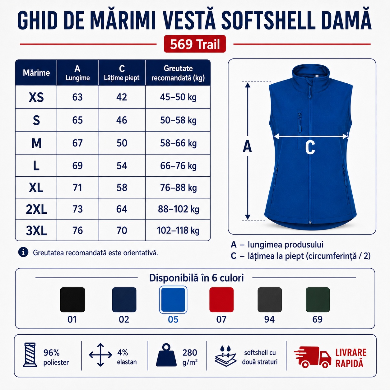 Vestă fără mâneci femei softshell Trail 569 detalii produs