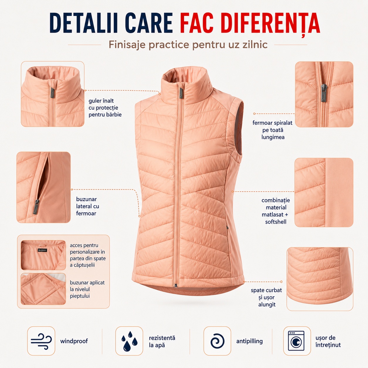 Vestă Cross 558 damă pentru birou oraș și outdoor