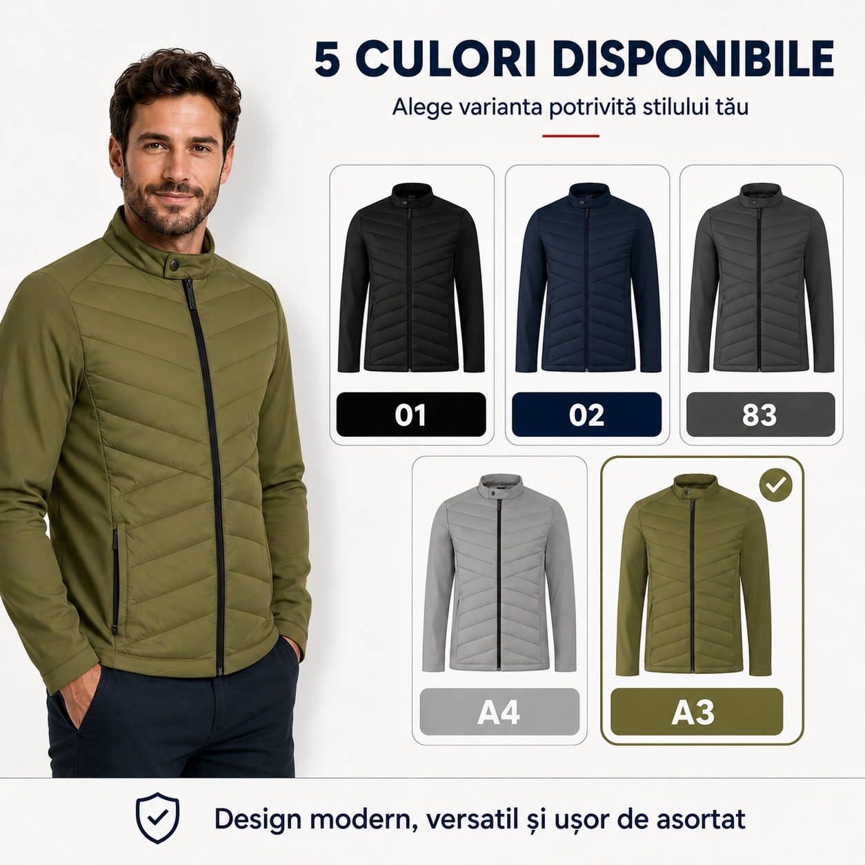Cross 555 jachetă hibridă bărbați disponibilă în mai multe culori