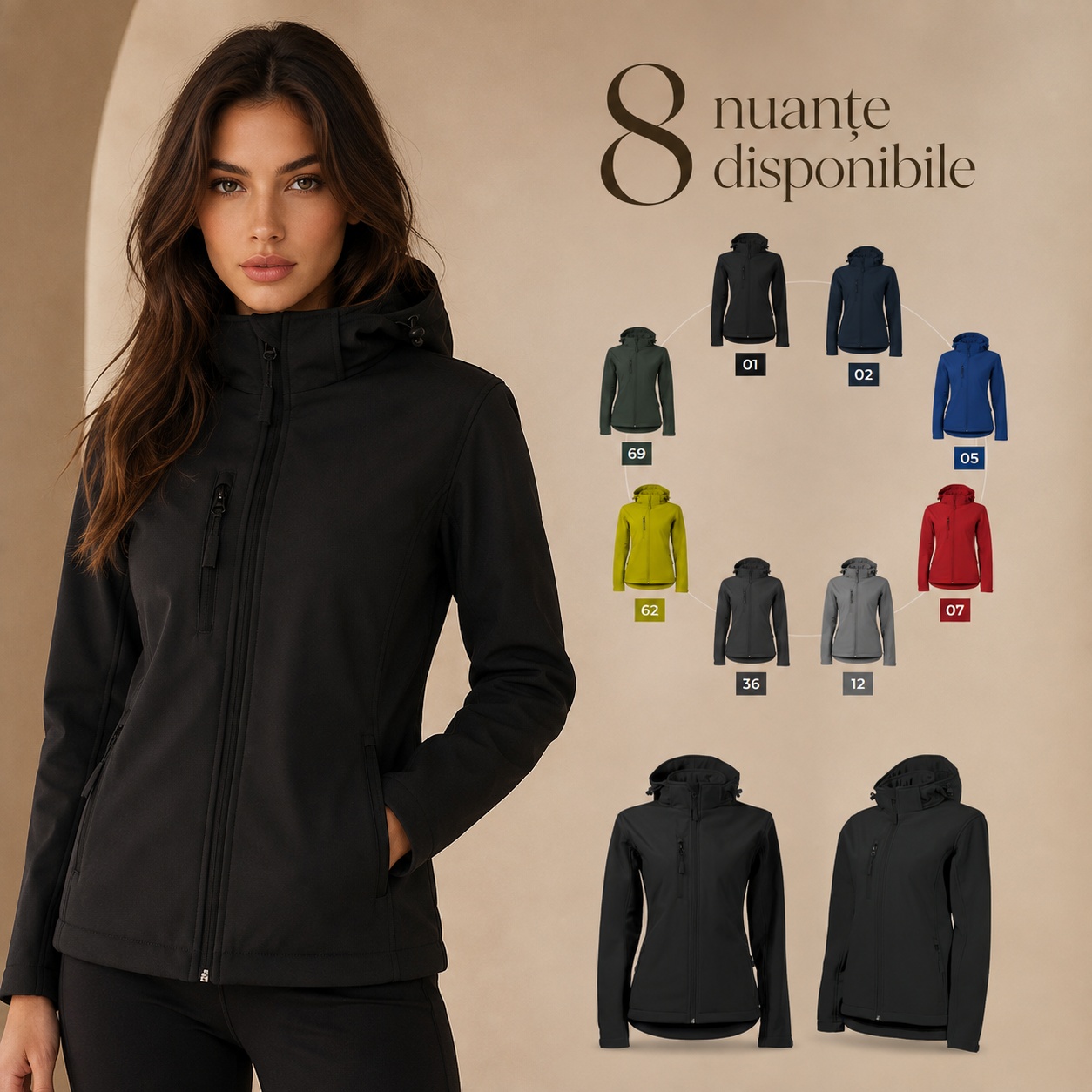 Geacă damă softshell Performance 521 pentru oraș și activități zilnice