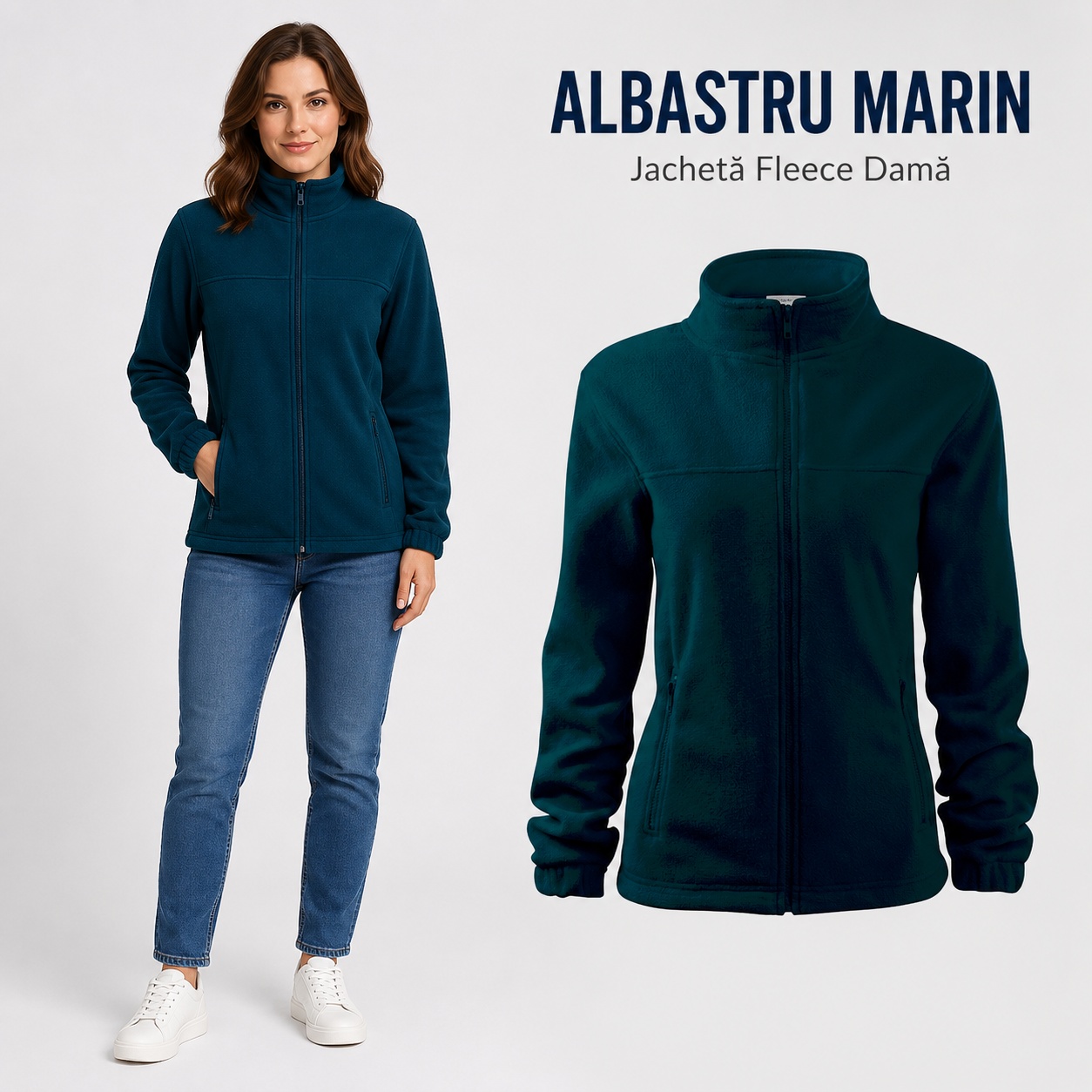 Jacheta fleece dama pentru tinute casual