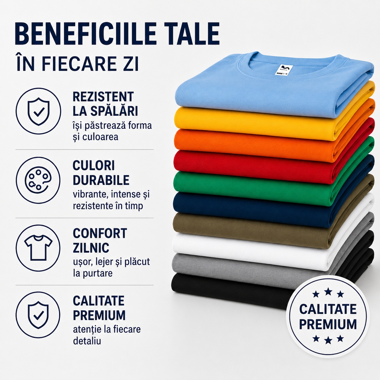 Beneficiile setului de tricouri bărbați în fiecare zi