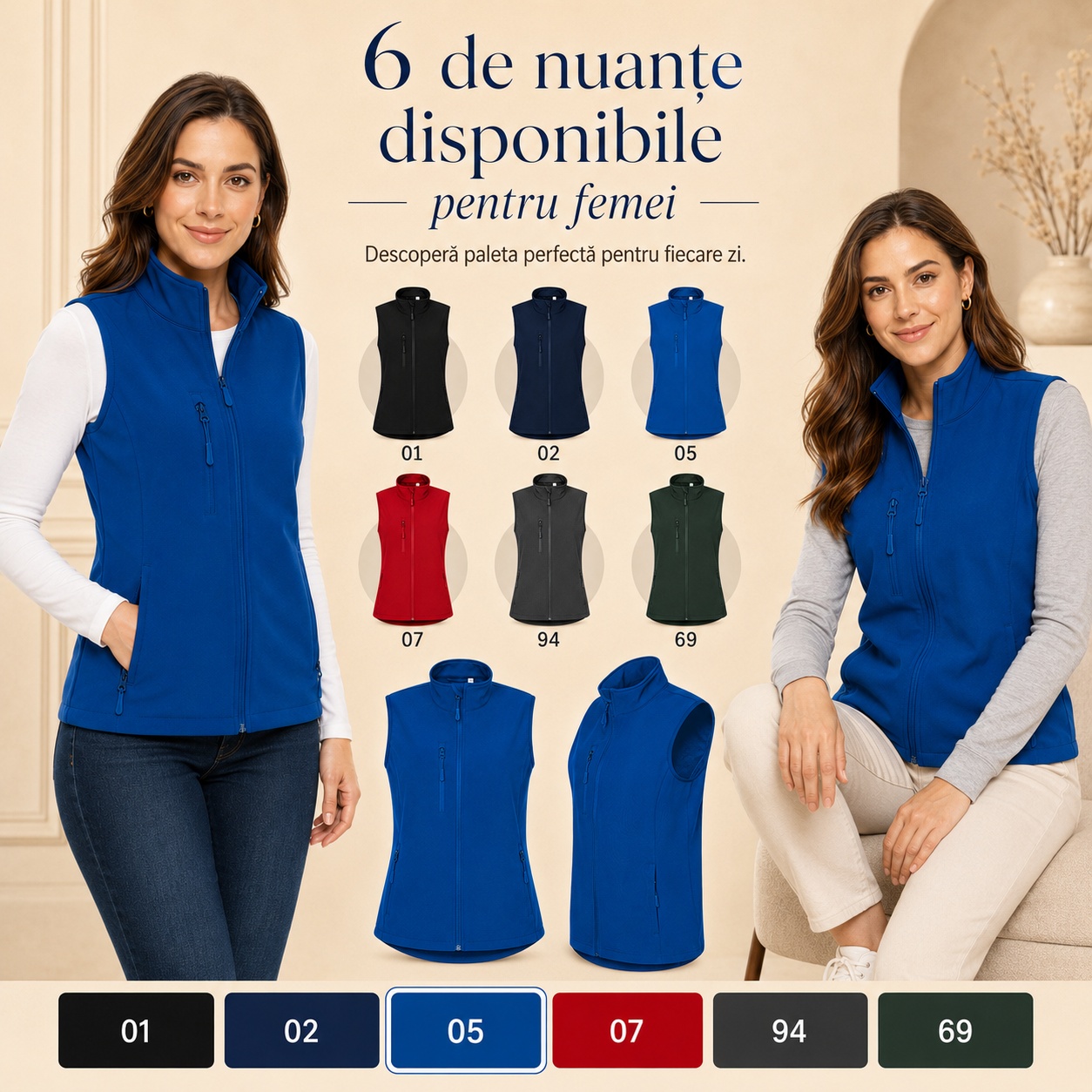 Vestă damă tip jachetă fără mâneci softshell elastică Trail 569