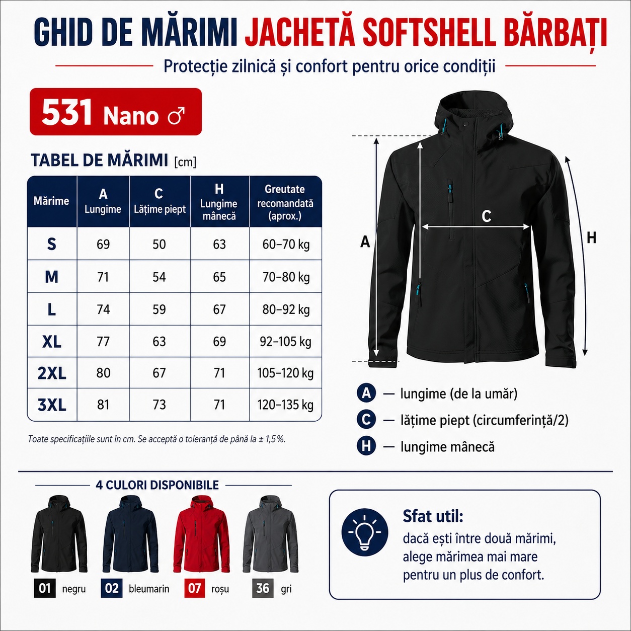 Geacă impermeabilă bărbați cu glugă Nano 531 pentru exterior