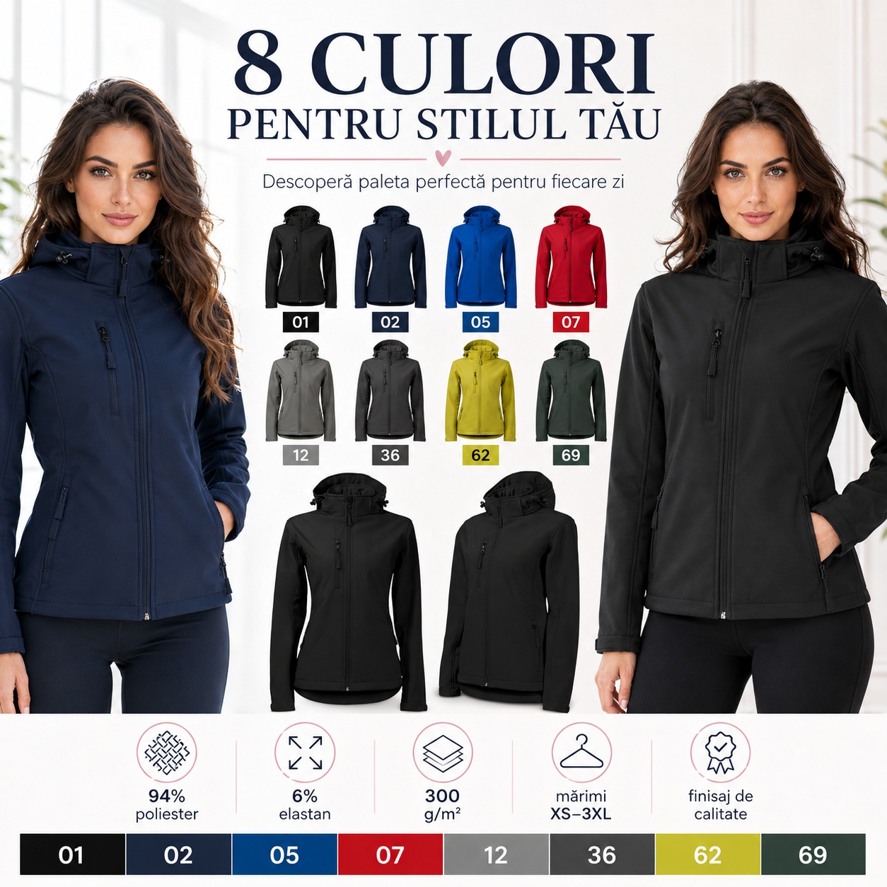 Geacă damă softshell pentru vreme schimbătoare Performance 521