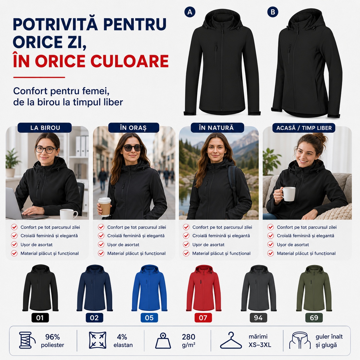 Jachetă softshell damă cu fleece interior Trail 549