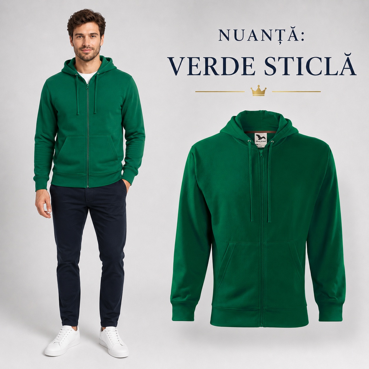Hanorac bărbați Trendy Zipper 410 imagine galerie