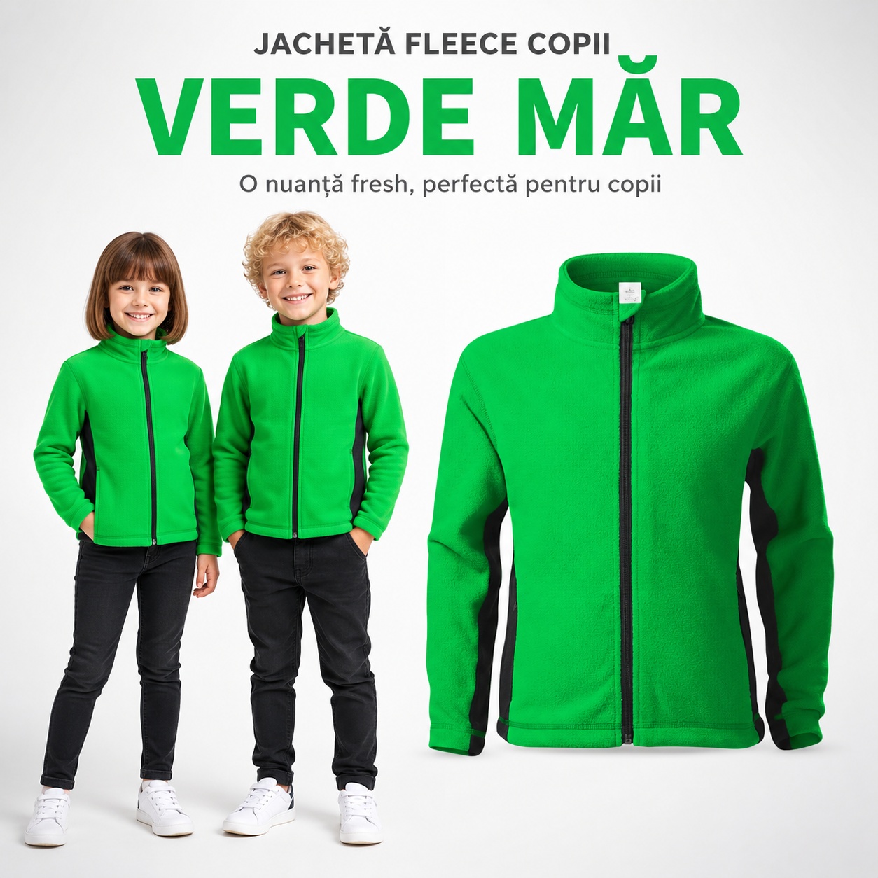 Jacheta fleece copii Frosty 529 sase culori pentru scoala si timp liber