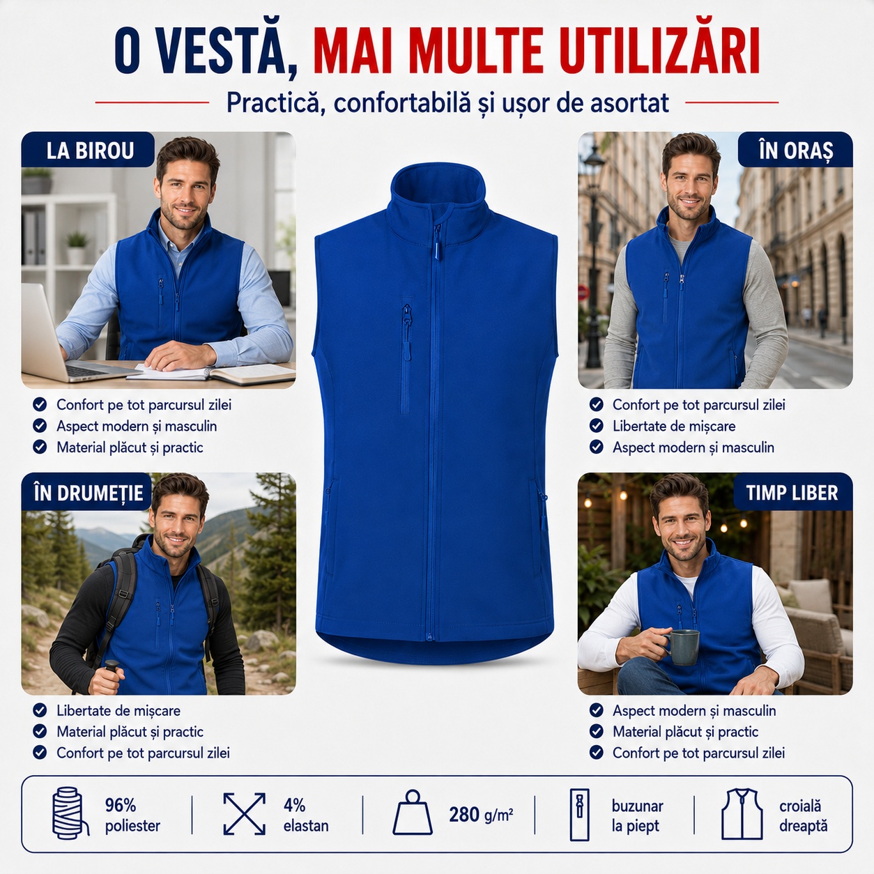 Trail 568 vesta barbati softshell pentru vreme schimbatoare
