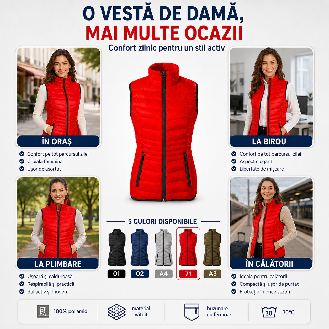 Ghid mărimi vestă damă Everest 554