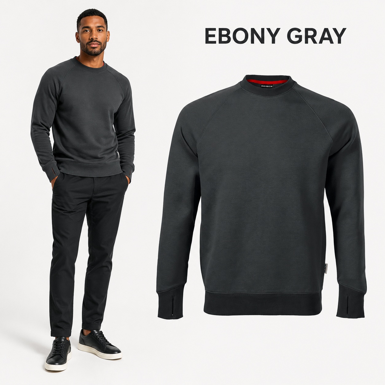Vertex W42 gri antracit 94 Sweatshirt bărbați Rimeck Vertex W42 gri antracit, cod culoare 94