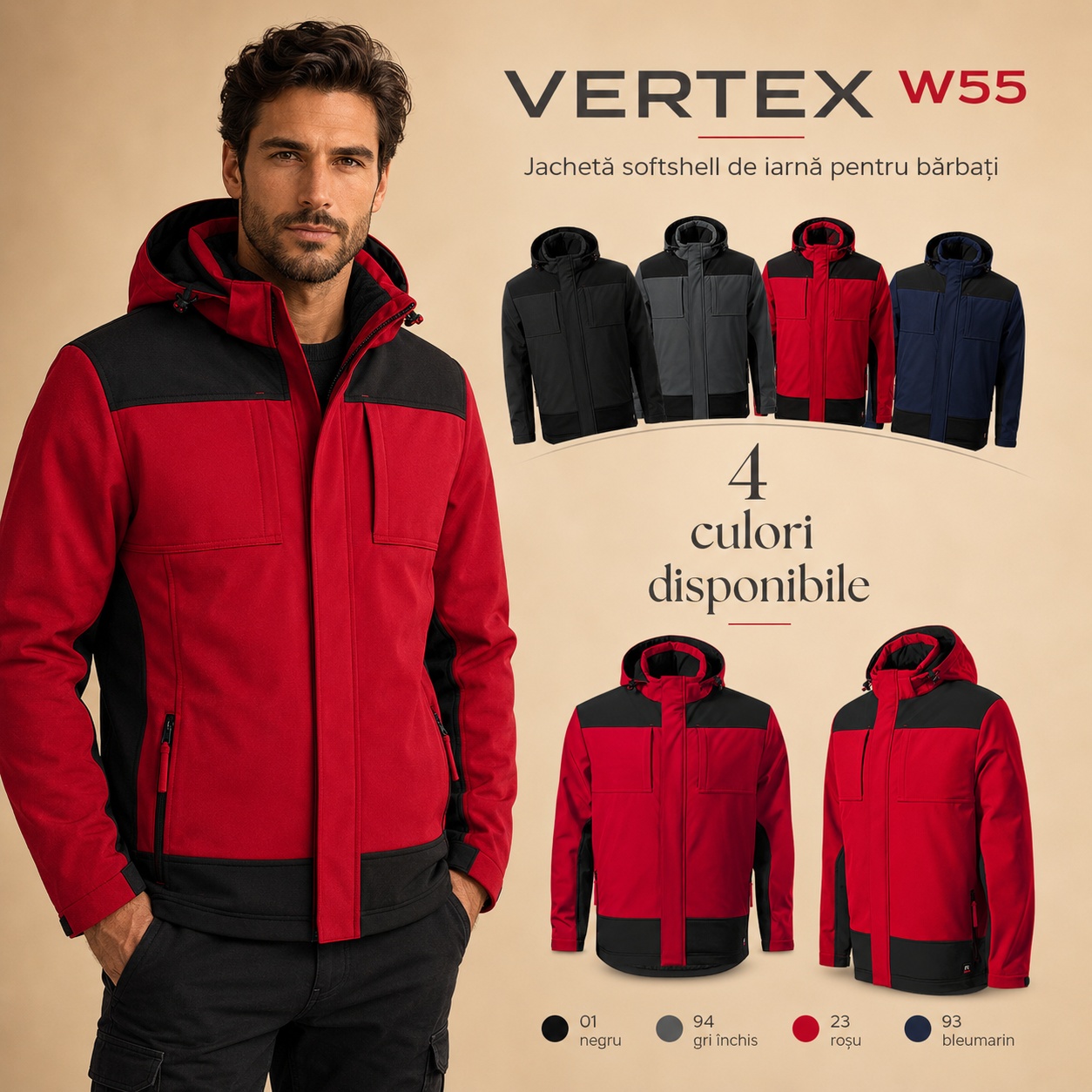 Geacă Vertex W55 culori disponibile bărbați