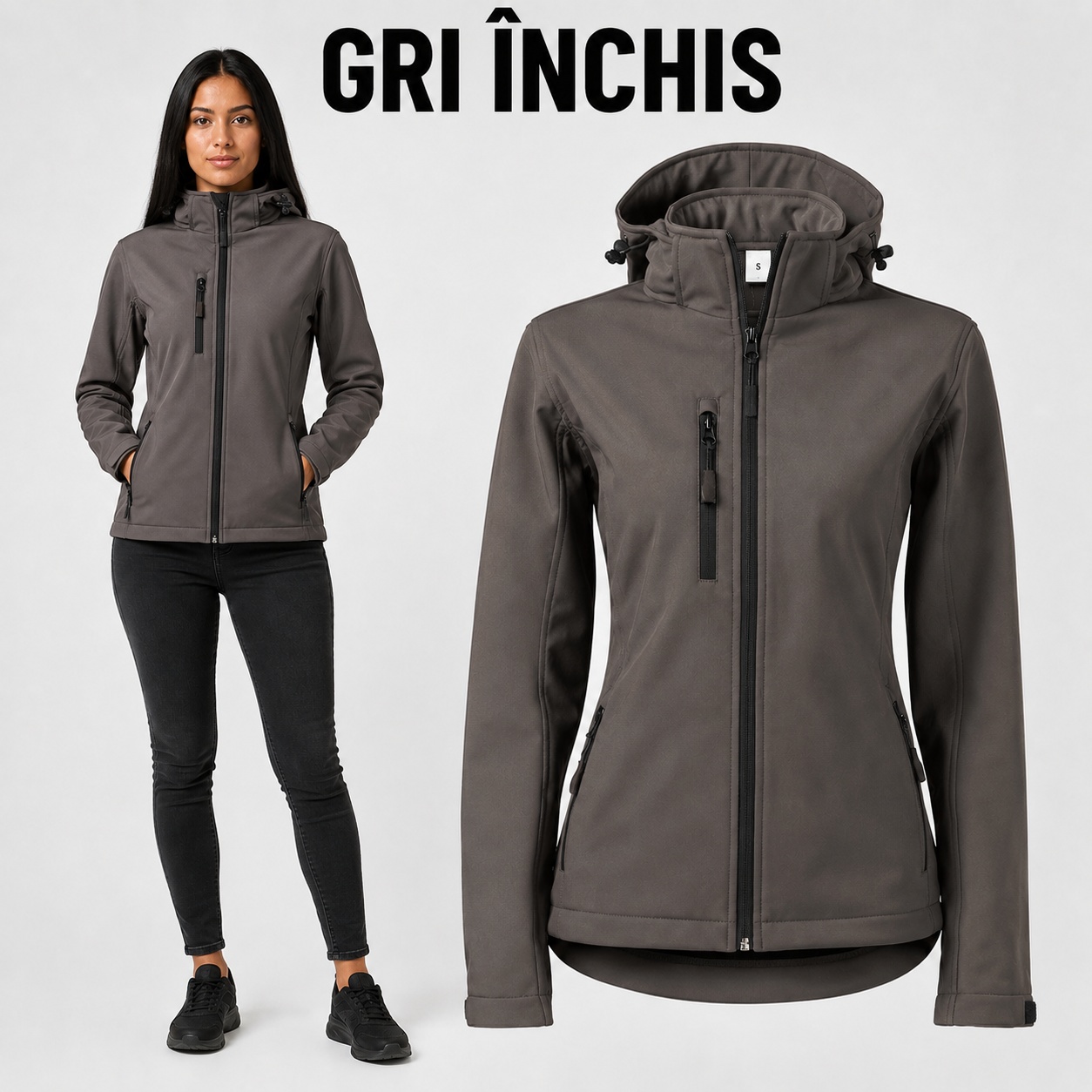 Detalii material și construcție jachetă softshell damă Performance 521