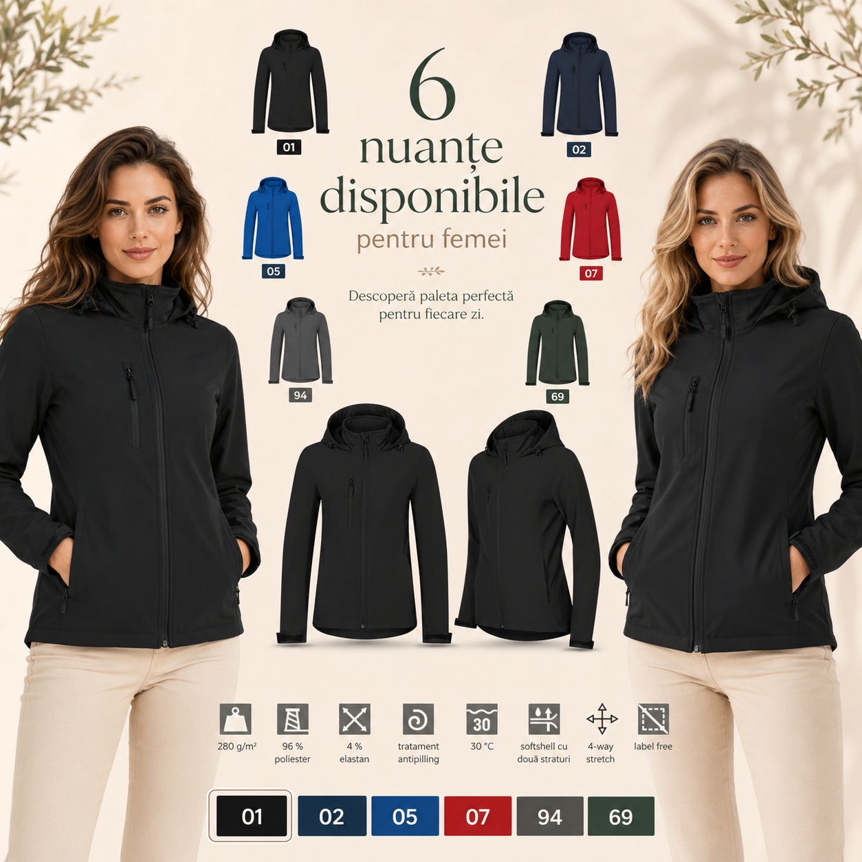 Geacă softshell femei Trail 549 în mai multe culori