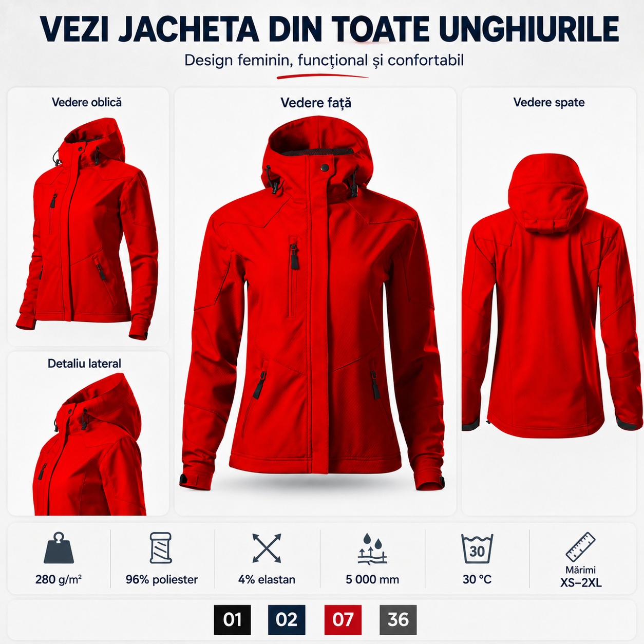 Protecție la ploaie și vânt geacă damă Nano 532 softshell